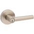 Kwikset Milan Satin Nickel Keyed Entry Door Lever featuring SmartKey Security