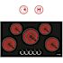 GASLAND 36 in. Built-In 5 Elements Radiant Electric Cooktop Ceramic with Knob and Dual Element