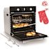 GASLAND 24 in. Built-In Single Electric Wall Oven in Stainless Steel with Rotisserie and Convection System, Black
