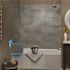 PALISADE Frost Nickel 94 in. Vinyl Backsplash Accessory J Trim(5-Pack)