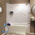 PALISADE Carrara Marble 94 in. Vinyl Backsplash Accessory J Trim(5-Pack)