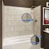 PALISADE Rain Cloud 94 in. Vinyl Backsplash Accessory Trim Kit