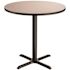 National Public Seating 36 in. Round CT Series Gray MDF Laminate Top and Metal X-Base, Composite Wood Cafe Table (Seats 4)