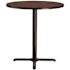 36 in. Round CT Series Mahogany MDF Laminate Top and Metal X-Base, Composite Wood Cafe Table (Seats 4)