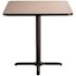National Public Seating 36 in. Square CT Series Gray MDF Laminate Top and Black X-Base, Composite Wood Cafe Table (Seats 4)