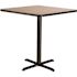 National Public Seating 36 in. Square CT Series Gray MDF Laminate Top and Black X-Base, Composite Wood Cafe Table (Seats 4)