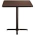 36 in. Square CT Series Mahogany MDF Laminate Top and Metal X-Base, Composite Wood Cafe Table (Seats 4)