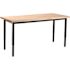 National Public Seating Heavy Duty Height Adjustable Table 30 in. x 72 in. Black Frame Butcher Block Top