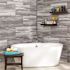 PALISADE 25.6 in. L x 14.8 in. W Hermitage Granite No Grout Vinyl Wall Tile (21 sq. ft./case)