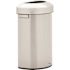 Rubbermaid Commercial Products Refine 16 Gal. Half Round Stainless Steel Trash Can
