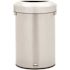 Rubbermaid Commercial Products Refine 16 Gal. Half Round Stainless Steel Trash Can