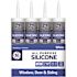GE All Purpose Silicone 1 Caulk 10.1 oz Window and Door Sealant White (12-pack)