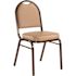 National Public Seating French Beige Seat Mocha Frame Vinyl Upholstered Stack Chair (2-Pack)