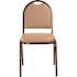 National Public Seating French Beige Seat Mocha Frame Vinyl Upholstered Stack Chair (2-Pack)