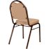 National Public Seating French Beige Seat Mocha Frame Vinyl Upholstered Stack Chair (2-Pack)
