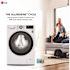 LG 24 in. W 2.4 cu. ft. SMART All-in-One Compact Front Load Washer & Ventless Dryer Combo in White with Steam