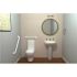 32 in. White Contractor Series Antimicrobial Vinyl Coated Grab Bar