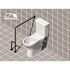 30 in. x 33 in. Floor to Wall Antimicrobial Grab Bar with Reversible Outrigger in White