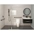 Ponte Giulio USA 12 in. Contractor Antimicrobial Vinyl Coated Grab Bar in Black