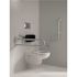 27 in. Antimicrobial Vinyl Coated Folding Rotating Grab Bar in White
