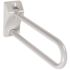 27 in. Antimicrobial Vinyl Coated Folding Grab Bar in White