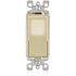 Leviton 15 Amp 120-Volt/277-Volt Decora LED Illuminated Rocker Single-Pole AC Quiet Light Switch, Ivory