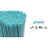 PHADE 10.25 in. Blue Disposable Polymer Giant Straws Printed Paper Wrapped (2000 per Case)