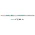 PHADE 7.75 in. Blue Disposable Polymer Jumbo Straws Printed Paper Wrapped (3750 per Case)