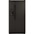 GE 23.0 cu. ft. Side by Side Refrigerator in Black, Standard Depth