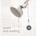 ShowerStart TSV 1-Spray Pattern with 1.5 GPM 3.25 in. Shower Head with Auto Diverting Spout, No Mounts, Chrome, 9-Pack
