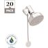 ShowerStart 1-Spray Pattern with 1.5 GPM 3.25 in. Massage Fixed Shower Head with Hot Water Saving TSV in Chrome 20-Pack