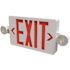 Evade 120-Volt/277-Volt Integrated LED White with Red Letter Exit Combination with Remote Capacity