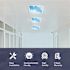 BEYOND LED TECHNOLOGY The Sky Downlight Light Square 12 in. 10000K Integrated LED Recessed Light 4-Pack