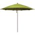11 ft. Woodgrain Aluminum Commercial Market Patio Umbrella Fiberglass Ribs and Pulley Lift in Macaw Sunbrella