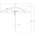 11 ft. Woodgrain Aluminum Commercial Market Patio Umbrella Fiberglass Ribs and Pulley Lift in Navy Sunbrella
