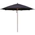 11 ft. Woodgrain Aluminum Commercial Market Patio Umbrella Fiberglass Ribs and Pulley Lift in Navy Sunbrella