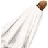 9 ft. Woodgrain Aluminum Commercial Market Patio Umbrella Fiberglass Ribs and Pulley Lift in Antique Beige Sunbrella