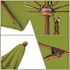 9 ft. Woodgrain Aluminum Commercial Market Patio Umbrella Fiberglass Ribs and Pulley Lift in Macaw Sunbrella