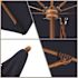9 ft. Woodgrain Aluminum Commercial Market Patio Umbrella Fiberglass Ribs and Pulley Lift in Navy Sunbrella