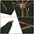 9 ft. Woodgrain Aluminum Commercial Market Patio Umbrella Fiberglass Ribs and Pulley Lift in Forest Green Sunbrella