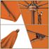 9 ft. Woodgrain Aluminum Commercial Market Patio Umbrella Fiberglass Ribs and Pulley Lift in Tuscan Sunbrella