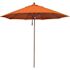 9 ft. Woodgrain Aluminum Commercial Market Patio Umbrella Fiberglass Ribs and Pulley Lift in Tuscan Sunbrella