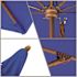 9 ft. Woodgrain Aluminum Commercial Market Patio Umbrella Fiberglass Ribs and Pulley Lift in Pacific Blue Sunbrella