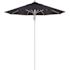 7.5 ft. Silver Aluminum Commercial Market Patio Umbrella Fiberglass Ribs and Pulley Lift in Navy Sunbrella