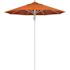 7.5 ft. Silver Aluminum Commercial Market Patio Umbrella Fiberglass Ribs and Pulley Lift in Tuscan Sunbrella