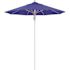 7.5 ft. Silver Aluminum Commercial Market Patio Umbrella Fiberglass Ribs and Pulley Lift in Pacific Blue Sunbrella