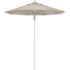 7.5 ft. Silver Aluminum Commercial Market Patio Umbrella Fiberglass Ribs and Pulley Lift in Granite Sunbrella