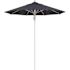 7.5 ft. Silver Aluminum Commercial Market Patio Umbrella Fiberglass Ribs and Pulley Lift in Spectrum Indigo Sunbrella