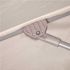 7.5 ft. Silver Aluminum Commercial Market Patio Umbrella Fiberglass Ribs and Pulley Lift in Spectrum Mist Sunbrella