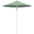 7.5 ft. Silver Aluminum Commercial Market Patio Umbrella Fiberglass Ribs and Pulley Lift in Spectrum Mist Sunbrella